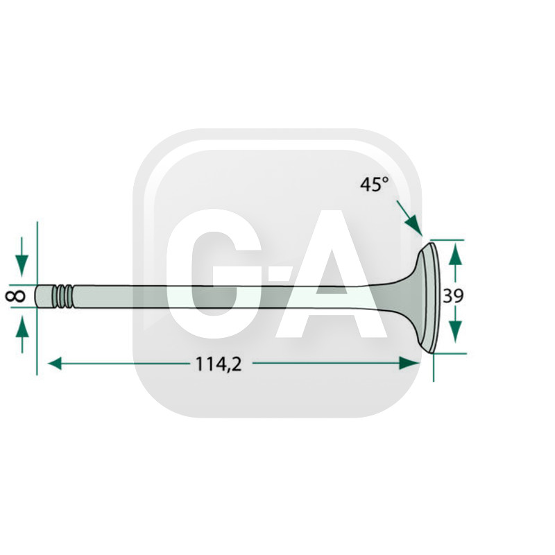 Soupape admission tracteur Renault